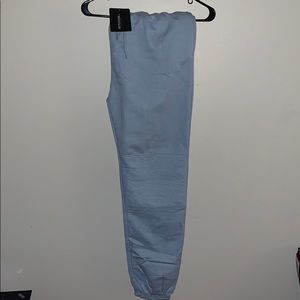 PrettyLittleThing Baby Blue Panel Detail joggers